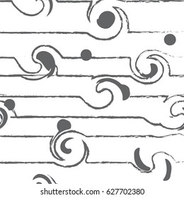 Vector Seamless pattern of monochrome geometric . Seamless textures