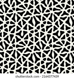 Vector seamless pattern. Monochrome organic shapes. Stylish structure of natural spots. Hand drawn abstract background. Can be used as swatch in Illustrator. Spotty monochrome print.