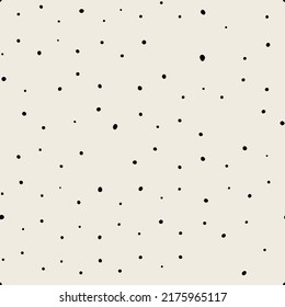Vector seamless pattern. Monochrome organic shapes. Stylish spotty print. Abstract natural texture. Hand-drawn abstract background. Can be used as a swatch.