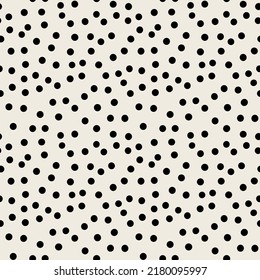 Vector seamless pattern. Monochrome organic shapes. Stylish structure of natural spots. Hand-drawn abstract background. Can be used as a swatch. Spotty monochrome print.