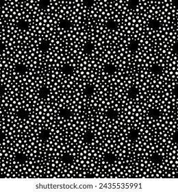 Vector seamless pattern. Monochrome organic shapes. Stylish structure of natural spots. Hand drawn abstract background. Spotty monochrome print.