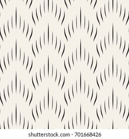 Vector seamless pattern. Monochrome ornament with stylized leaves. Geometric stylish background. Contemporary repeating texture. Modern graphic design.