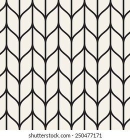 Vector seamless pattern. Monochrome regular stylish grid. Smooth chevron regular trellis