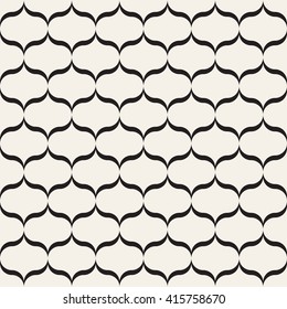 Vector seamless pattern. Monochrome regular stylish grid. Smooth chevron regular trellis