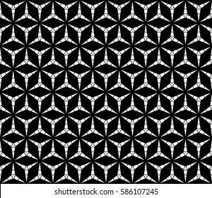 Vector seamless pattern, monochrome repeat triangular texture. Simple dark polygonal minimalist backdrop. Abstract endless background for tileable print. Design for prints, textile, digital, cover 