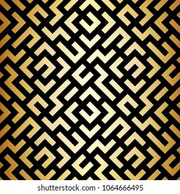 Vector seamless pattern with monochrome striped elements. Abstract geometric texture. Stylish background with  repeating geometric shapes.