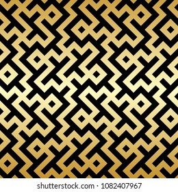 Vector seamless pattern with monochrome striped elements. Abstract geometric texture. Stylish background with  repeating geometric shapes.