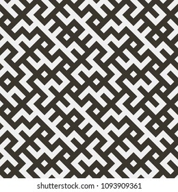 Vector seamless pattern with monochrome striped elements. Abstract geometric texture. Stylish background with  repeating geometric shapes.