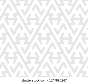 Vector seamless pattern with monochrome striped elements. Abstract geometric texture. Stylish background with  repeating geometric shapes. Modern swatch.