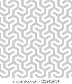 Vector seamless pattern with monochrome striped elements. Abstract geometric texture. Stylish background with  repeating geometric shapes.