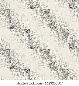 Vector seamless pattern. Monochrome texture with diagonal halftone effect. 