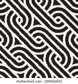Vector seamless pattern with monochrome trellis.Modern stylish texture