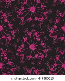 Vector seamless pattern with monstera leaves. Monochrome tropical background with hawaiian palm print. Repeating pattern with tropical leaves.