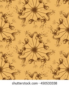 Vector seamless pattern with monstera leaves. Monochrome tropical background with hawaiian palm print. Repeating pattern with tropical leaves.