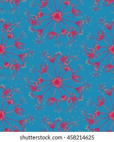 Vector seamless pattern with monstera leaves. Monochrome tropical background with hawaiian palm print. Repeating pattern with tropical leaves.