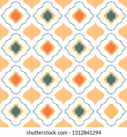 Vector seamless pattern in moroccan style. Drawn by hand.