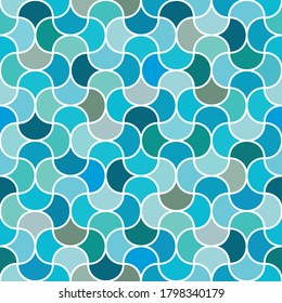 Vector seamless pattern. Moroccan style tiles pattern.