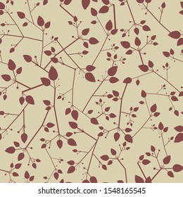 Vector Seamless pattern with a motif of branches