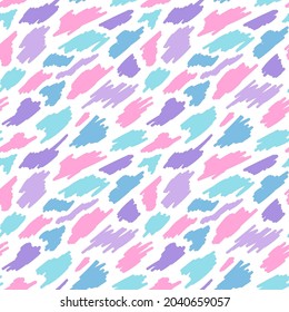 Vector seamless pattern of multicolored spots. Colorful children's print. Highlighter hand-drawn background