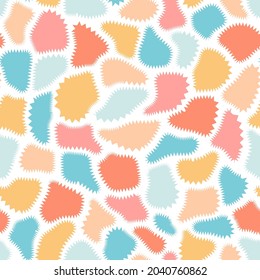 Vector seamless pattern of multicolored spots. Colorful children's print. Highlighter hand-drawn background