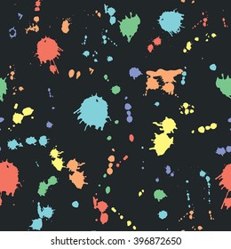 vector seamless pattern with multicolored  stains