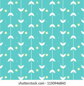 vector seamless pattern of multi-colored strips of simple leaves