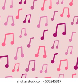 Vector seamless pattern with Music Notes. Cute and simple texture with Music Notes.