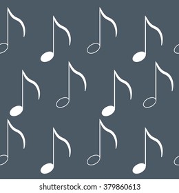 Vector seamless pattern - musical notes for your design