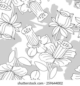 Vector seamless pattern with narcisse-6