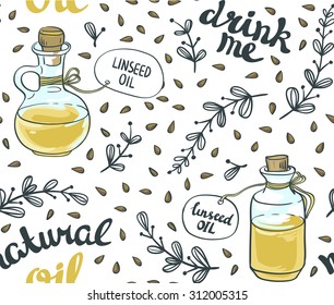 Vector seamless pattern with natural oil