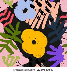 Vector patrón sin fisuras textura natural fondo de grifo abstracto, impresión de grises a la moda