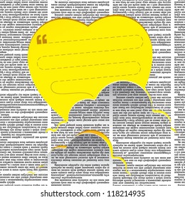 Vector seamless pattern with newspaper columns and place for place text. Text in newspaper page unreadable.