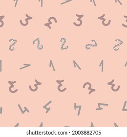 Vector seamless pattern with numbers.