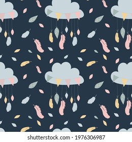 Vector seamless pattern with nursery motif, a good printing for wallpapers, wrapping papers or fabric. Nice design for the kids room decoration.