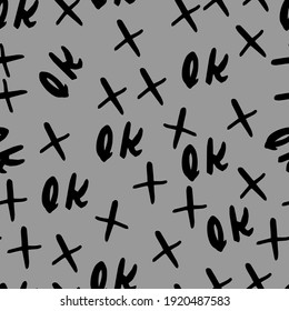 vector seamless pattern ok. For fabric, paper, postcards, backgrounds, wallpapers, clothing, web pages and invitations.