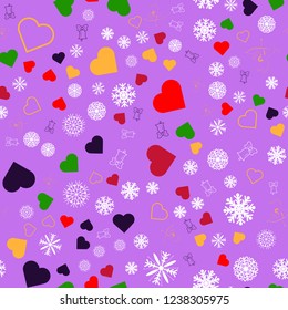 Vector seamless pattern on the Christmas theme. 