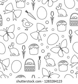 Vector seamless pattern on Easter theme. Seamless pattern.