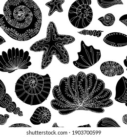vector seamless pattern on white background
