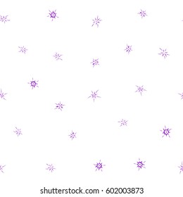 Vector seamless pattern on a white backdrop. Trendy seamless Floral Pattern in violet colors.
