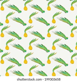 Vector seamless pattern with onions