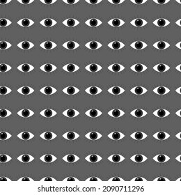 vector seamless pattern open eyes with eyelashes