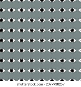 vector seamless pattern open eyes with eyelashes