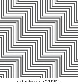 Vector seamless pattern, optical illusion geometric background Black and white