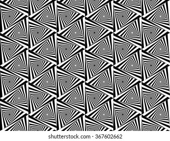 Vector seamless pattern with optical illusion effect, op art pattern, vector art