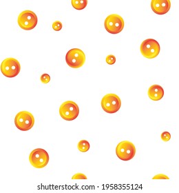 Vector seamless pattern of orange buttons