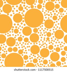 Vector seamless pattern with orange circular shape