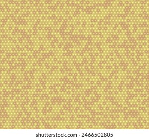 Vector seamless pattern. Orange color tones gradients. Stacked hexagon bold mosaic cell. Small hexagon geometric shapes. Seamless pattern. Tileable vector illustration.
