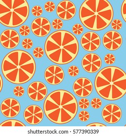 Vector seamless pattern. orange fruit.Eps10.