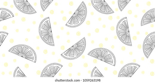 Vector seamless pattern with orange illustration. Vector textile fabric print.