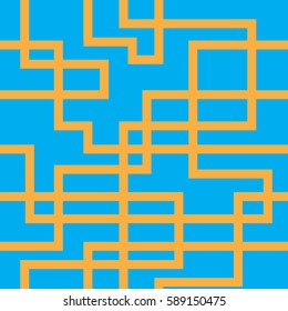 Vector seamless pattern of orange lines